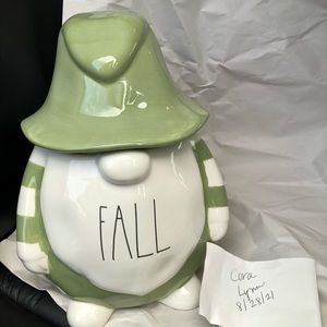 Rae Dunn Fall Gnome Canister cookie jar
